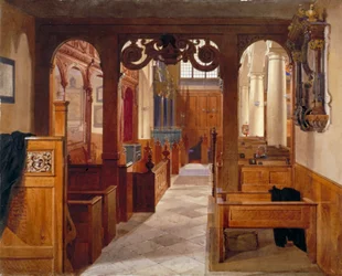 Intérieur de la chapelle de Charterhouse, Londres, 1885