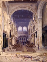 Intérieur du prieuré de Saint-Barthélemy, Londres
