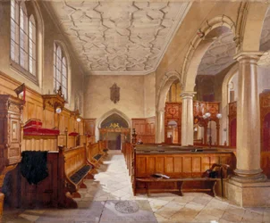 Intérieur de la chapelle de Charterhouse, Londres, 1885