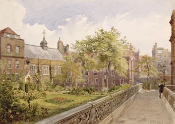 Staple Inn Hall depuis le jardin, 1882