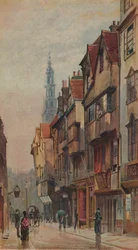 Vue de Wych Street, Westminster, regardant vers l