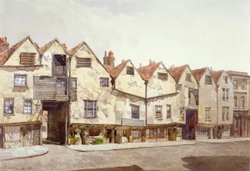 Vue des magasins et des maisons, Bermondsey Street, Bermondsey, Londres, 1886