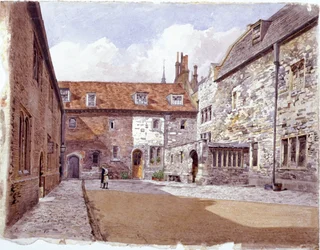 Cour de la maison de lavage, Charterhouse, Londres