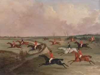 La chasse de Quorn en pleine course : Deuxième chevaux, vers 1835