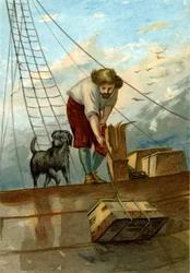 Illustration pour La Vie et les Étranges Aventures de Robinson Crusoé de Defoe