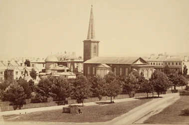 Église Saint-James, depuis Hyde Park, Sydney