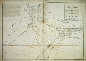 Carte correcte de la côte est, de Hasbrough ou Haisbrough Sand à Kingston upon Hull