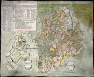 Carte de la forêt et du manoir de Fecknam (Feckenham)