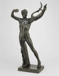 Jeune Sophocle menant le chœur de la victoire après la bataille de Salamine, modelé en 1885, coulé en 1911