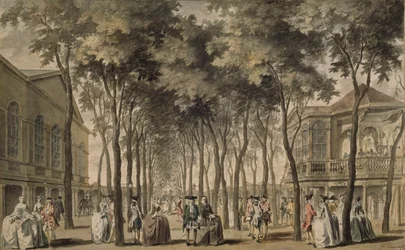 Vue de la grande allée, jardins de Marylebone, 1778-86