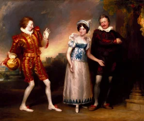 Master Page, Anne Page et Slender par John Downman, ARA