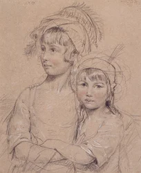 Les demoiselles Rigby, les deux filles de M. Rigby de Norwich (1747-1821) un chirurgien célèbre, 1778