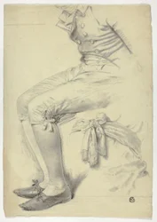 Figure assise et esquisse d