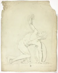 Guerrier blessé de la statue à Rome