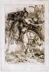 Deux cavaliers au galop [l