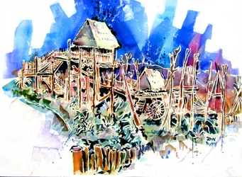 Village tropical sur pilotis