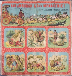 La ménagerie et le char colossal doré de Van Amburgh et Co
