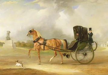 William Massey-Stanley conduisant son cabriolet à Hyde Park, 1833
