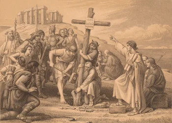 La première prédication du christianisme en Grande-Bretagne