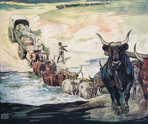Traversée de la rivière, illustration de 