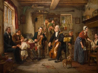 Une répétition philharmonique dans une ferme, 1860