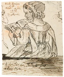 Richard Evelyn lisant un livre d