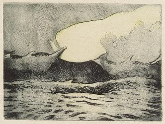 Paysage marin - mer très agitée, 20e siècle