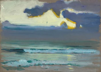 Paysage marin. Mer sombre et calme avec des rouleaux doux