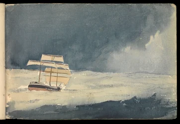 Paysage marin, carnet de croquis