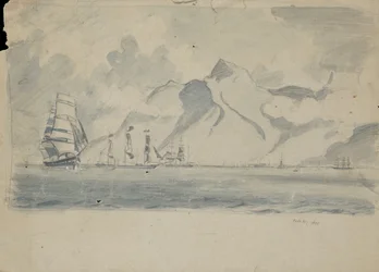 Vue de la baie de la Table avec des navires