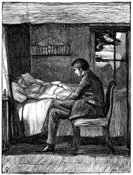 Illustration pour le poème Derniers Mots par Owen Meredith
