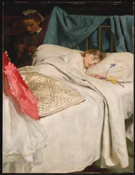 Endormi, vers 1865