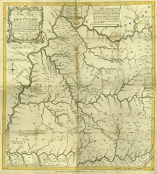 Carte du Kentucky, gravée par Henry D. Pursell, imprimée par T. Rook, Philadelphie, 1784