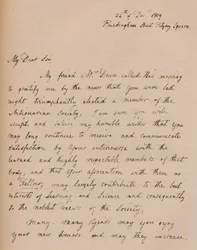 Une lettre de John Flaxman, 24 décembre 1819, 1904