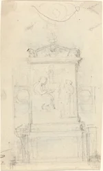Conception pour la tombe du Dr Joseph Warton