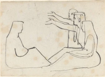Quatre figures assises