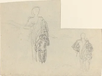 Deux études de figure debout et enfant