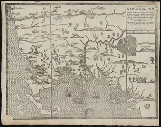 Carte de la Nouvelle-Angleterre, de : William Hubbard