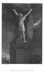 Scène de Old St Pauls par William Harrison Ainsworth, 1855