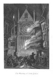 Scène de Old St Pauls par William Harrison Ainsworth, 1855
