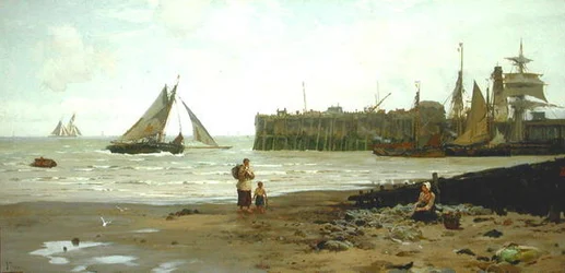 Marée basse, port de Whitstable