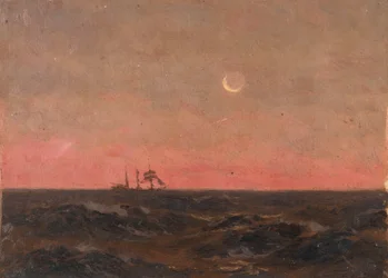Paysage marin, vers 1900