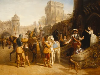 Le départ de la comtesse de Derby du château de Martindale, 1842