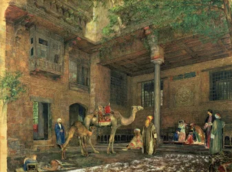 Cour de la maison du peintre, Le Caire, c.1851