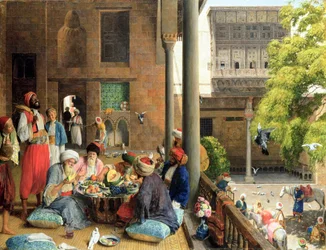 Le repas de midi, Le Caire, 1875