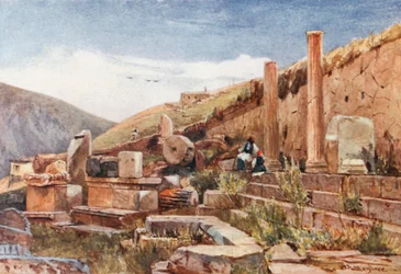 Delphes. Le Portique des Athéniens