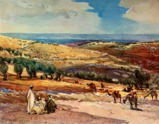Sur la route de Jérusalem à Béthanie, 1902