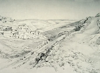 Siloé depuis le coin sud-est du mur de la zone du temple, 1902