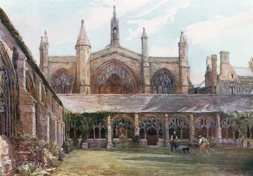 The Cloisters, New College (lithographie couleur)