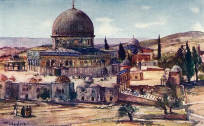 Le Dôme du Rocher depuis les casernes près de la tour d